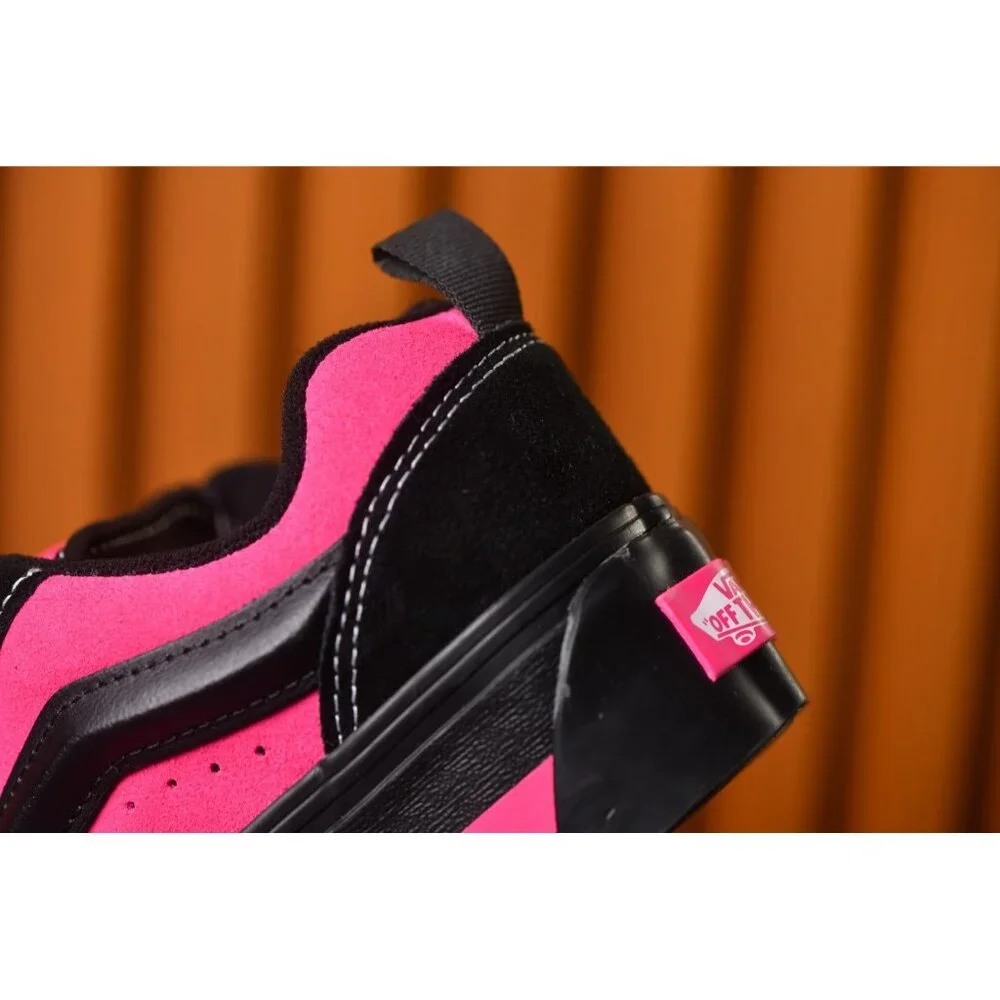 New! Size: 7.5 Women | VANS Knu Skate Platform Stacked | Black/Pink Satin - Picture 11 of 16